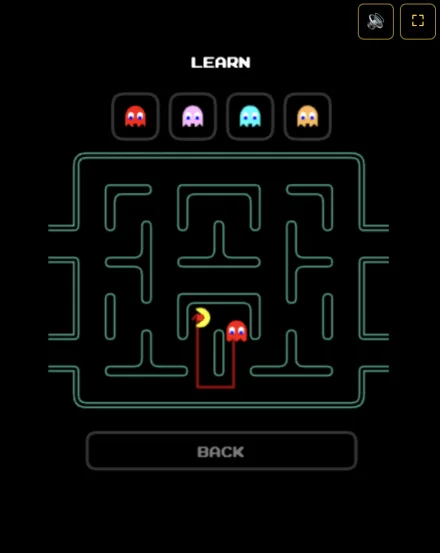 Pac-Man 30th Anniversary 1-player gameplay — Pac-Man eating dots with all 4 ghosts in the maze