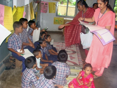 distributing teaching aids